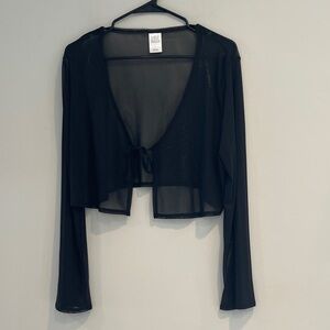 NWOT Wild Fable Black Sheer Cardigan Size Large